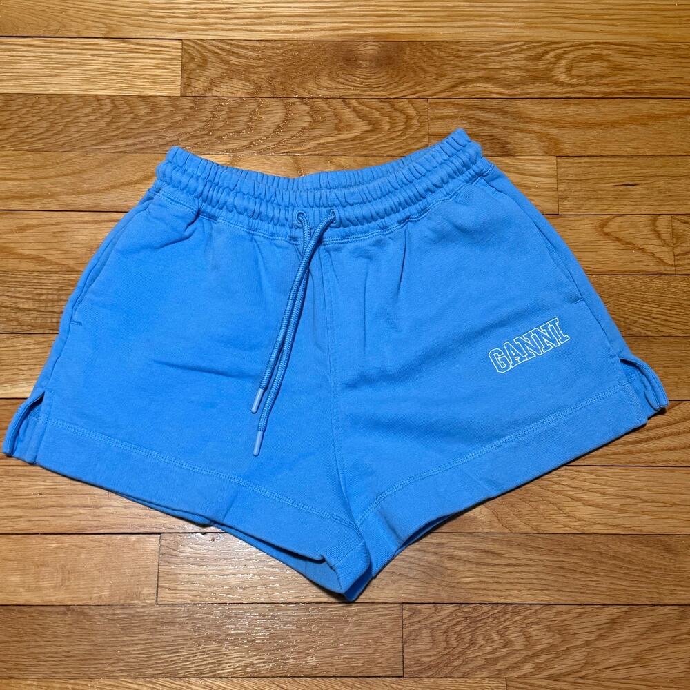 GANNI | Women's Software 7 Isoli Blue Sweat Shorts Size Small